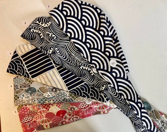 Unisex Scrub Caps Japanese design  -  With or without buttons -  Low profile 4.75" height