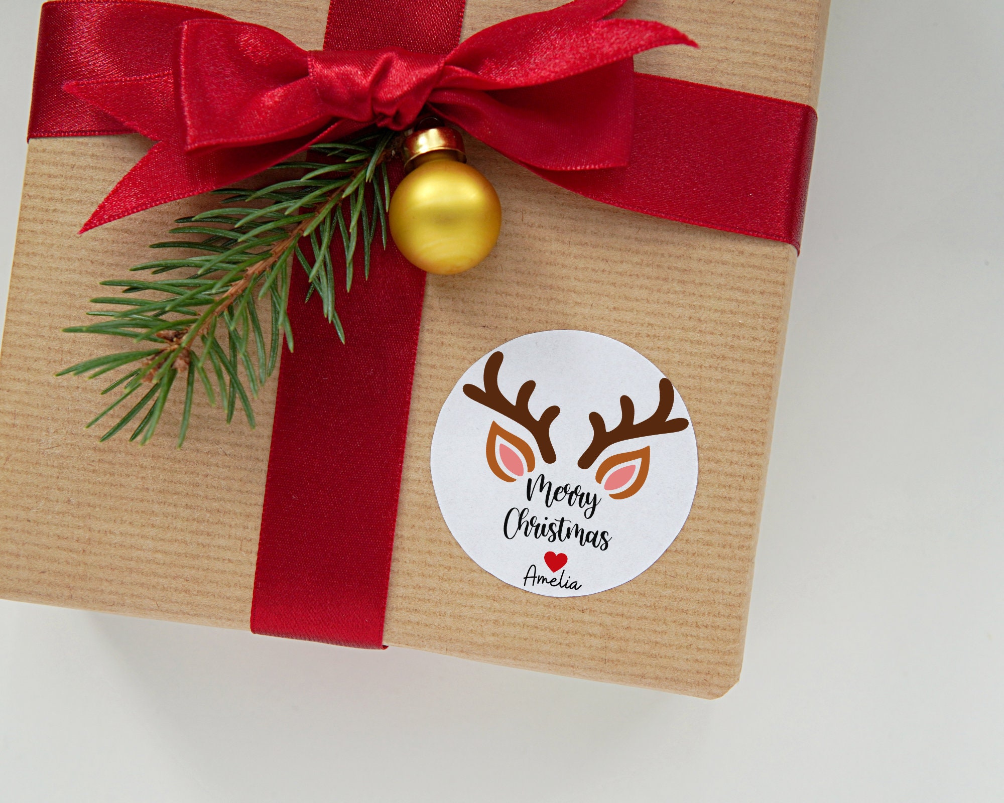 24 Personalised Christmas Gift Stickers Merry Christmas Etsy Australia