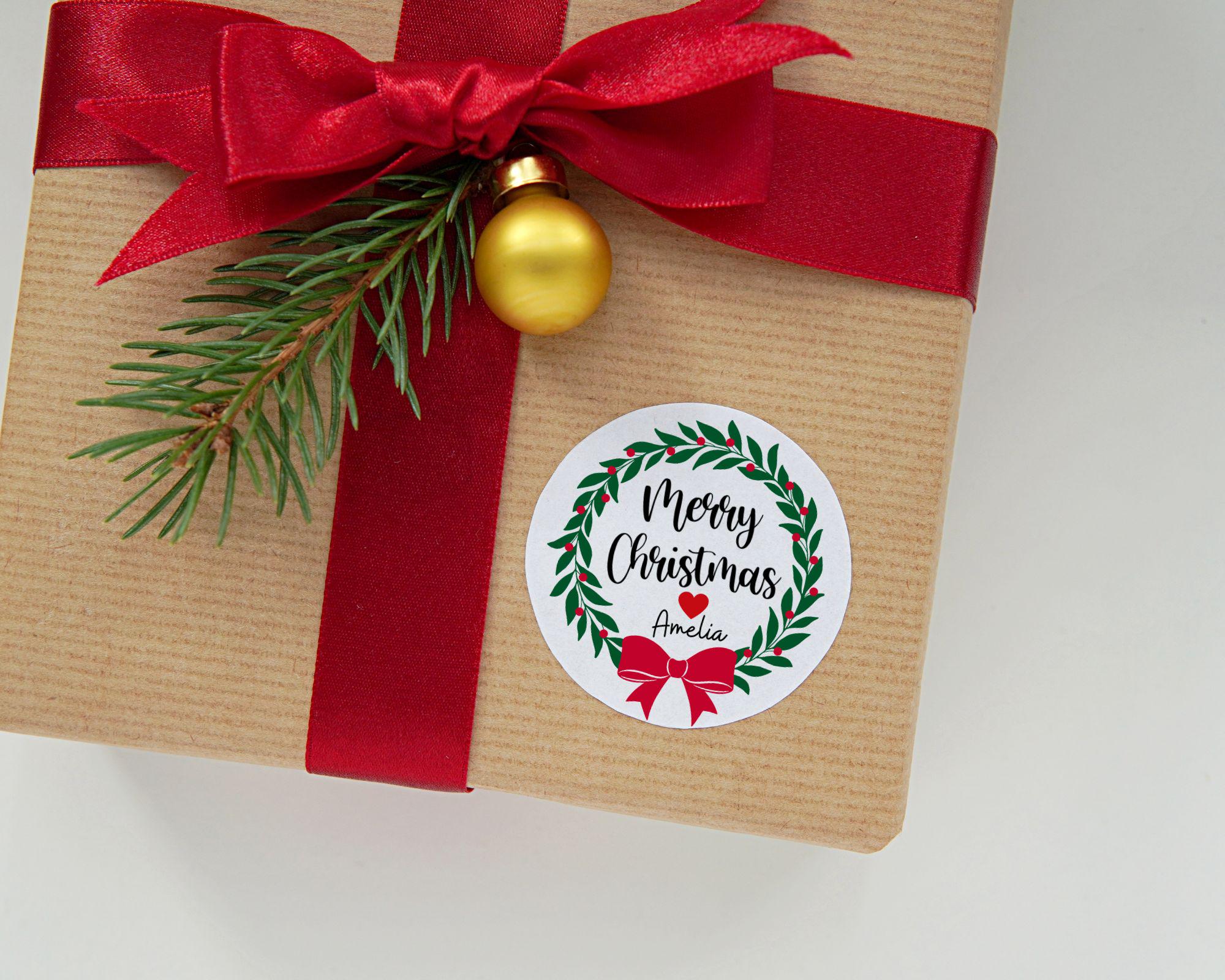 Editable Christmas Stickers Printable Digital Custom Personalised ...
