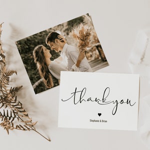Personalisierte Dankeskarten zur Hochzeit, Danksagungskarten mit Fotos, Danksagungskarten, Dankeskarten, Doppelseitig