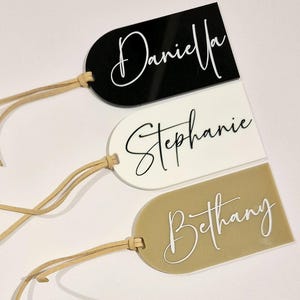 Personalised Luggage tags | Custom Name Acrylic wedding favor | Mementos | Wedding Bonbonniere | Guest Gift Favours | BOHO wedding favors