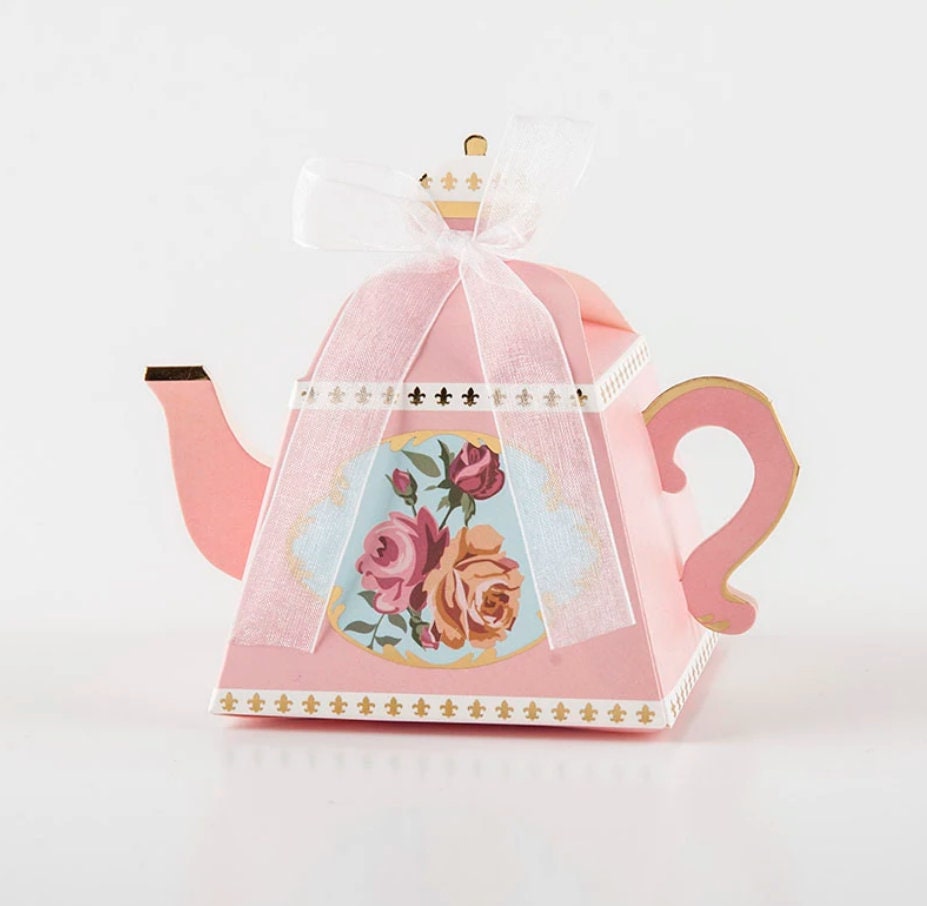Teapot Boxes Gift Favor Boxes Wedding Bridal Shower Etsy UK