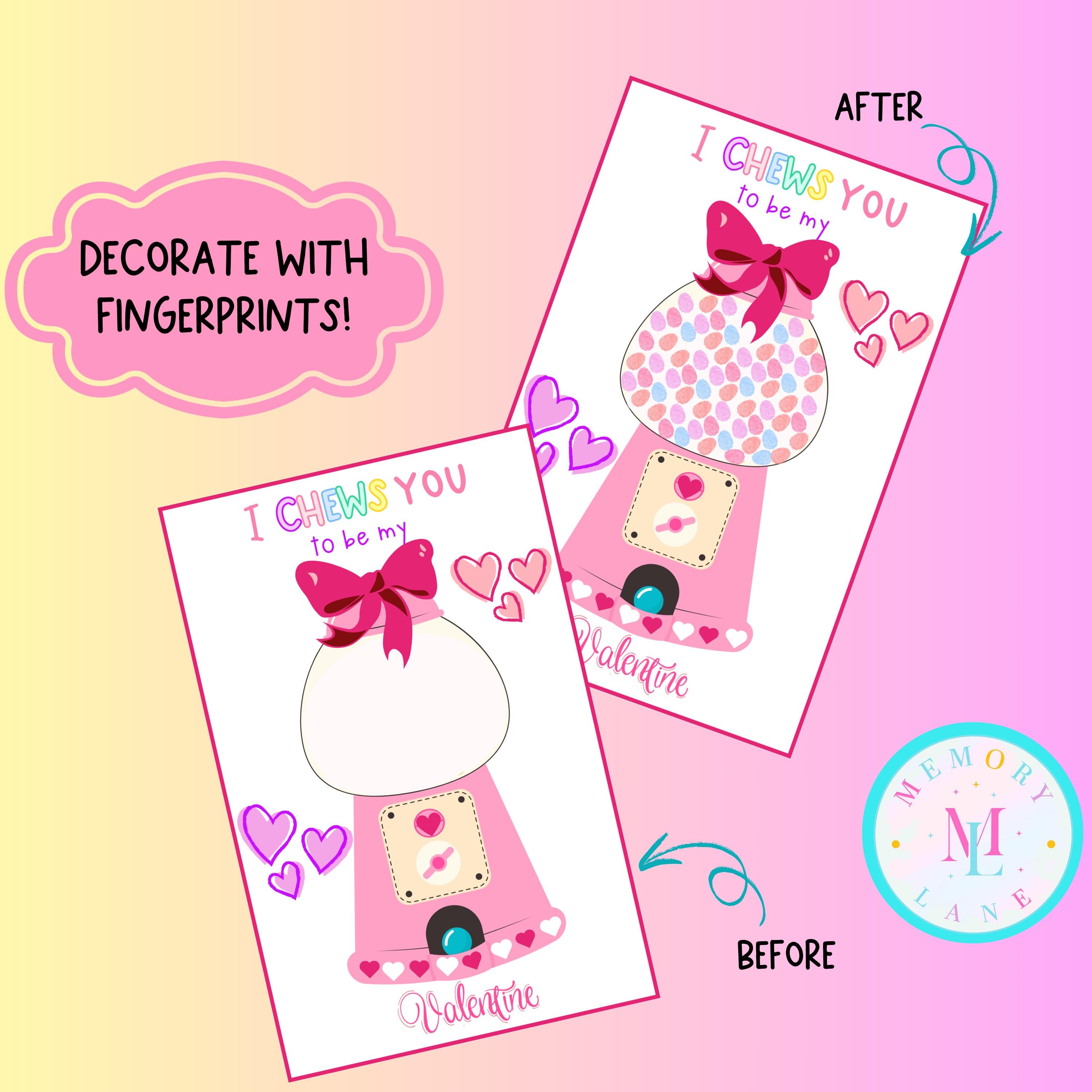 PRINTABLE Valentines Day Handprint Art Craft for Kids, Keepsake Art ...