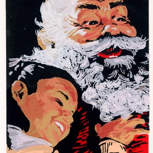 Beautiful, Hand Screened, Signed Serigraph, Christmas Card Art