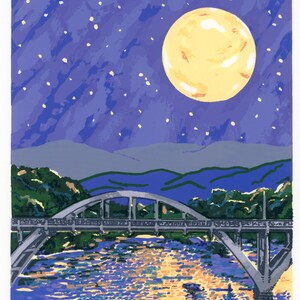 Beautiful, Hand Screened, Signed Serigraph, Christmas Card Art