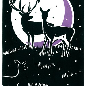 5er Set, Wunderschönes, handgesiebtes, signiertes Serigraph, Weihnachtskarte Kunst mit Umschlägen