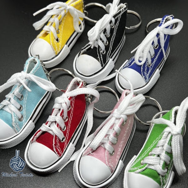 Converse Style High Top Shoe Keychain