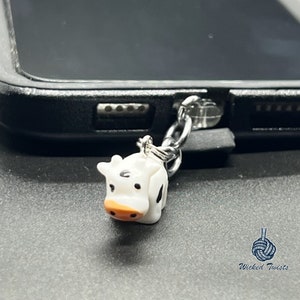 Cow Charm Dust Plugs - iPhone, Android, Tablets, Laptops | USB-C & Lightening Port
