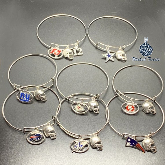 NFL Bangle Bracelets Etsy