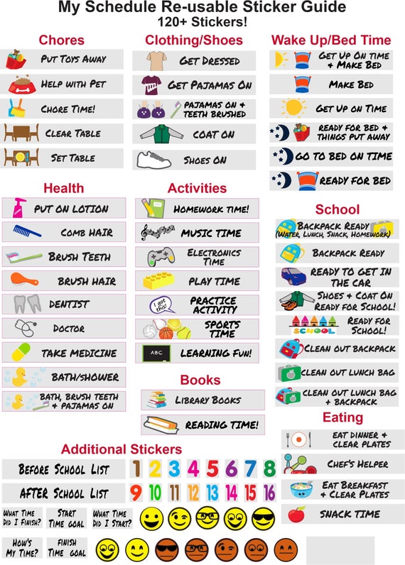 Activity Chart For School