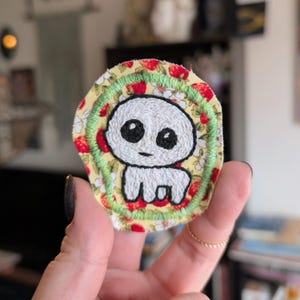 TBH Embroidered Patch | Creature Pride | YIPPEE ! | Green Border | Finished | Sew-On | Glue Optional
