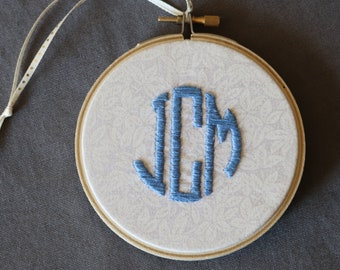 custom circle monogram embroidery