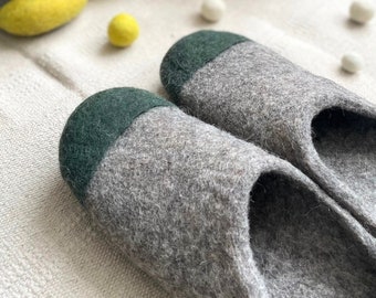 Felted Slippers Wool Felt Cities Gifts Naturally Made Premium Quality House Warm Valentin's Gift Handmade Footwear Homely House Warming