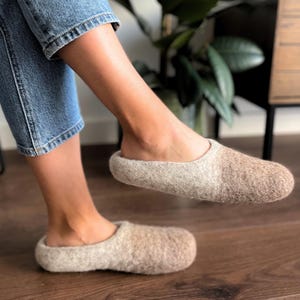 Natural Wool Slippers: Warm Winter House Shoes for Women, Boiled Wool Clogs, Everyday Essentials