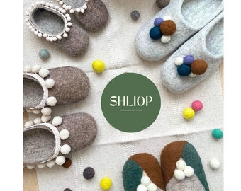Pantoufles unisexes en laine naturelle, mode écologique, chaleureuse et accueillante pour la maison, cadeaux en laine pour la famille, soirées colorées confortables à la maison, thème bulles