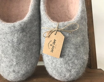 Felted Wool Slippers | Handmade | Felted Gift | Eco Friendly | Women Men Shoes | Christmas Gift | Anniversary Gift | Cozy Home Gift