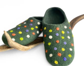 Men's Wool Slippers: Cozy Felted Wool, Gifts for Him