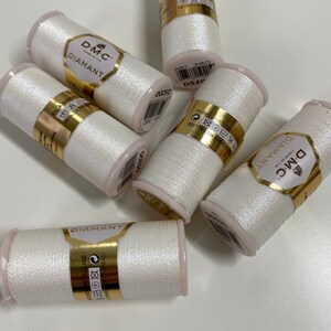 DMC "Diamond" metallic borduurgaren "wit"