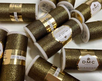 DMC "Diamond" Metal Embroidery Yarn "Gold/Black"