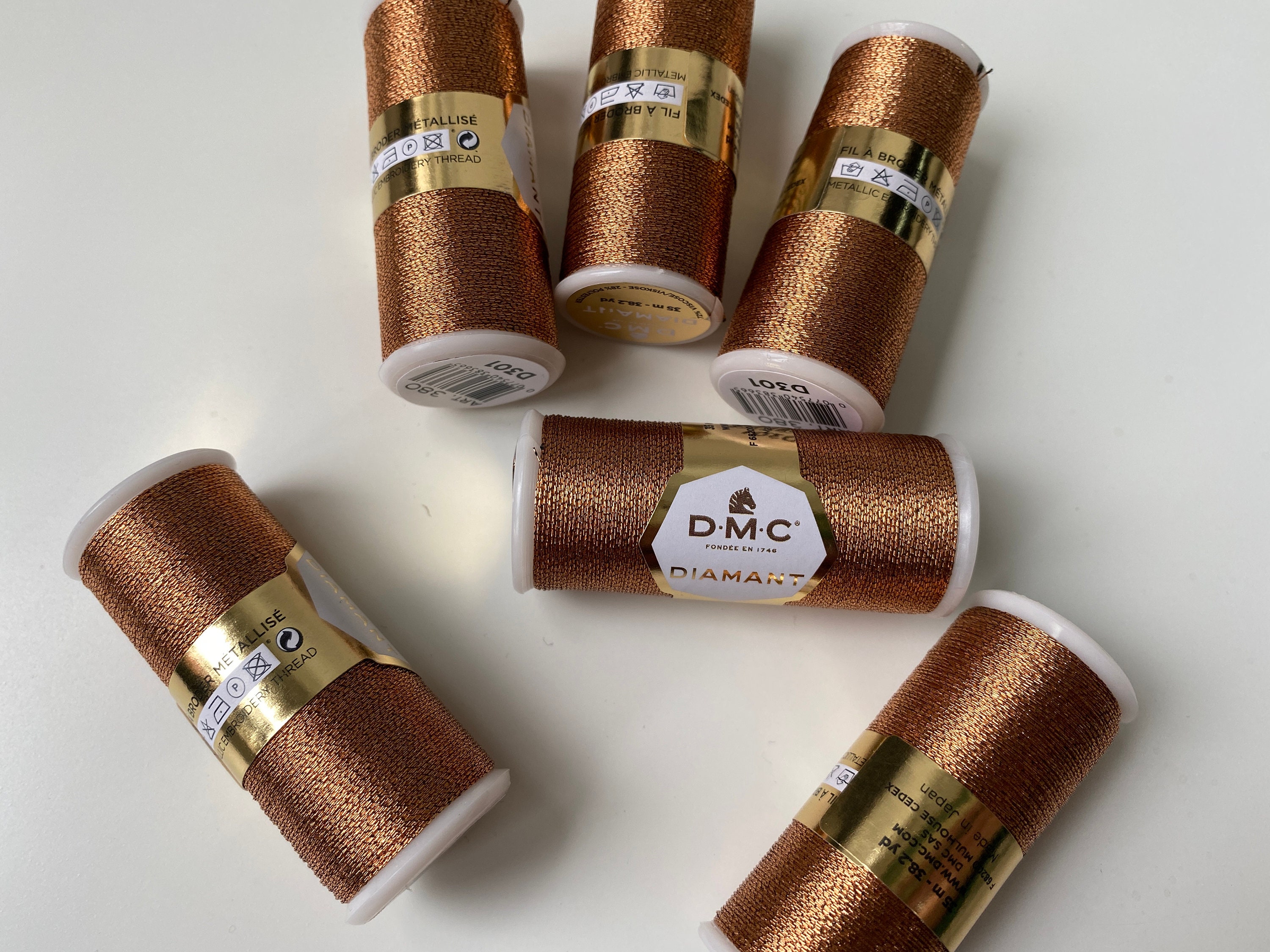 DMC Diamant Metallic Thread Copper D301 DMC Diamant Metallic Thread Copper D301