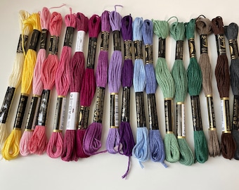 BORDUURGARENPALET "Lente" borduurgaren, borduurgarenset, garendocks, borduurwerk