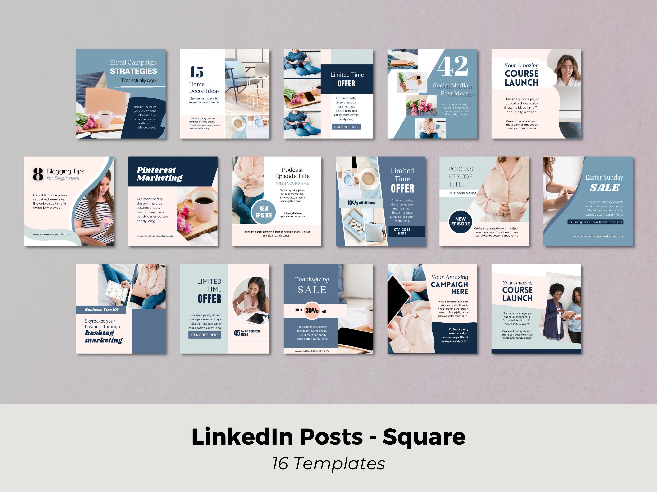 Canva Linkedin Post Templates Bundle, Linkedin Marketing, Linkedin Canva Linkedin Post Templates Bundle, Linkedin Marketing, Linkedin
