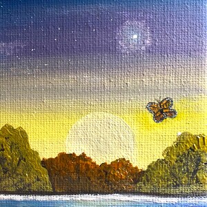 Mini Oil Painting Butterfly Colorful art