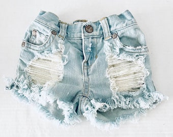 Ripped Denim Shorts Etsy
