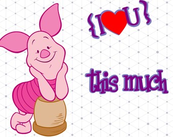piglet template etsy