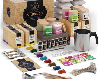 CraftZee Kit grande para hacer velas de soja, suministros para adultos y principiantes, manualidades y manualidades