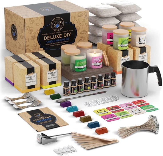CraftZee Large Soy Candle Making Kit Supplies for Adults, Beginners - DIY Arts and Crafts