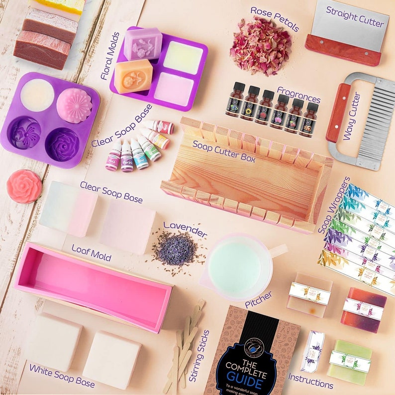 May include: A complete soap making kit with all the supplies you need to make your own soap. The kit includes soap base, molds, cutters, fragrances, and more. The kit also includes a guide to help you make your own soap.