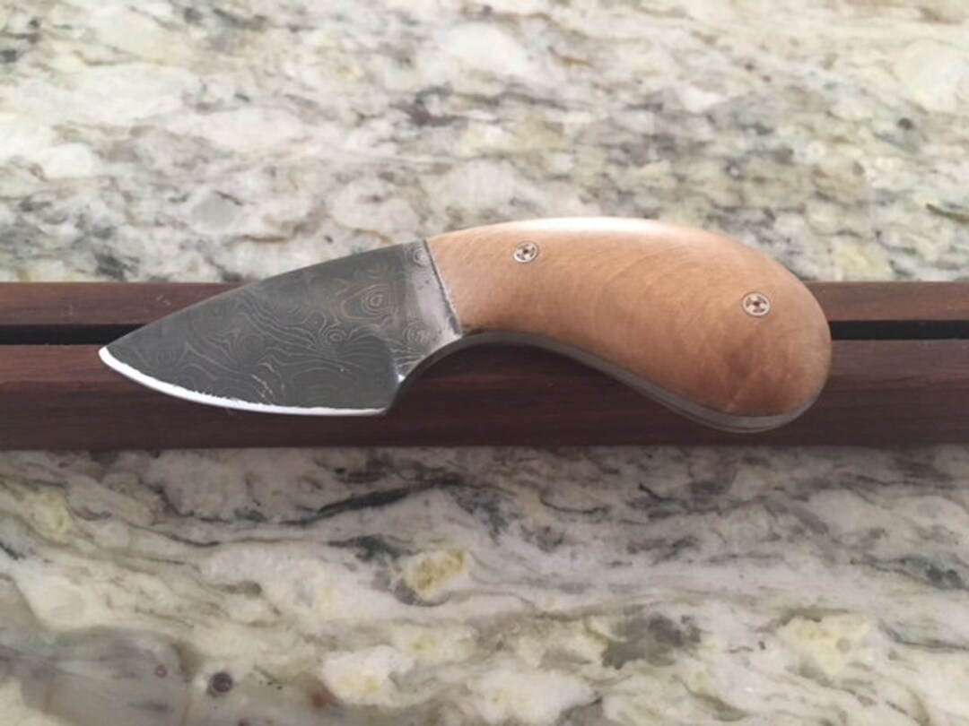 Custom Damascus Neck Knife Etsy