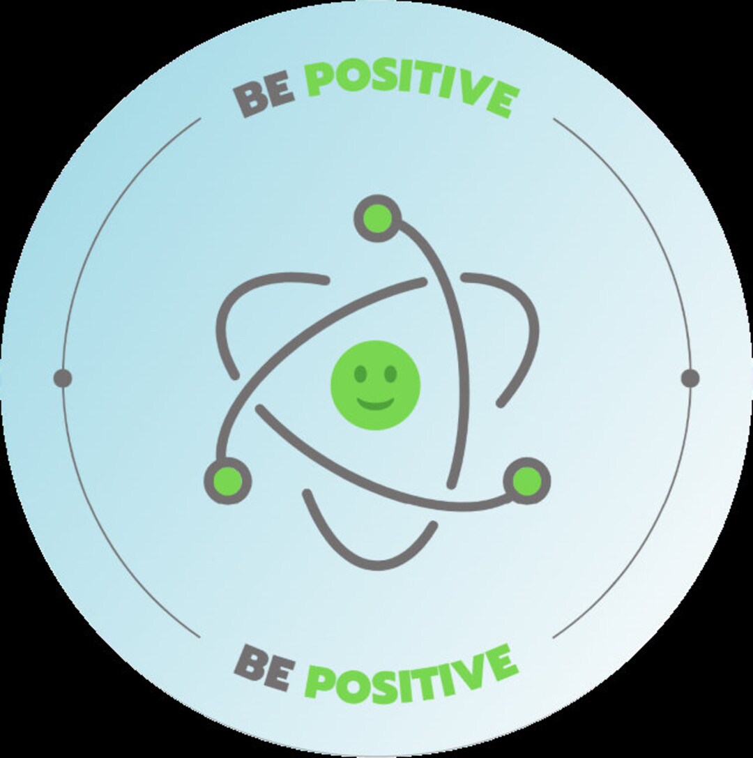 Be Positive Science Matte Circle Sticker - Etsy