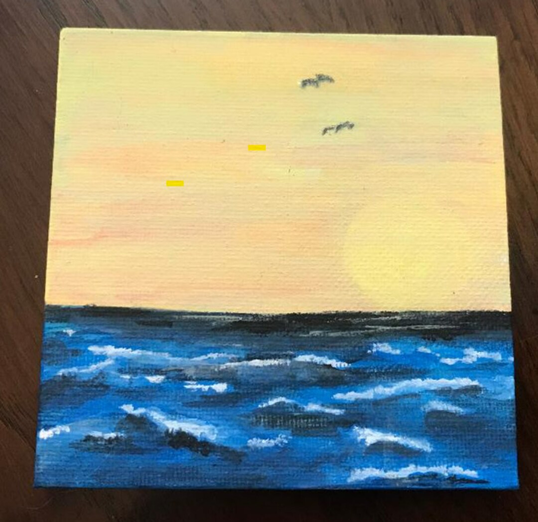 Acrylic Beach Painting Etsy