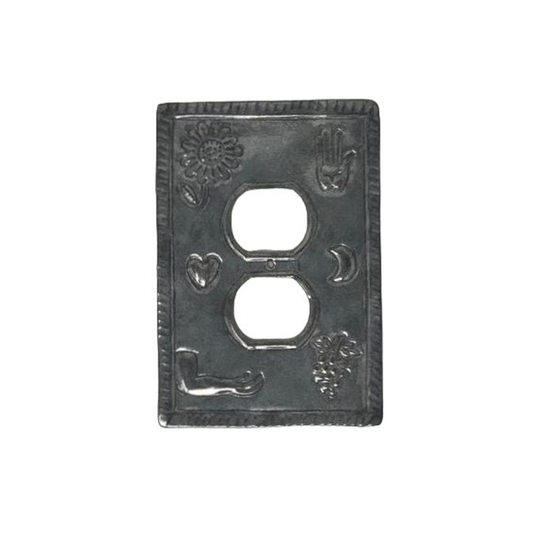 Rustic & Vintage Mexican Tin Folk Art Outlet Cover With Etsy