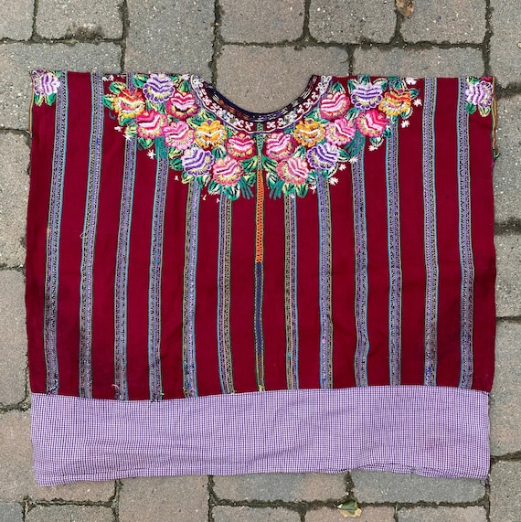 Handwoven Vintage Patzun Huipil, Authentic Floral… - image 1