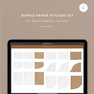 Ripped Paper Sticker Set - Digital Stickers For GoodNotes - Digital Planners Bullet Journal | INSTANT DOWNLOAD
