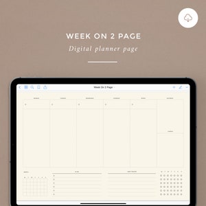 Week Planner (Undated) - Digital Planner Page For GoodNotes - Digital Planners Bullet Journal Weekly Habit Tracker | INSTANT DOWNLOAD
