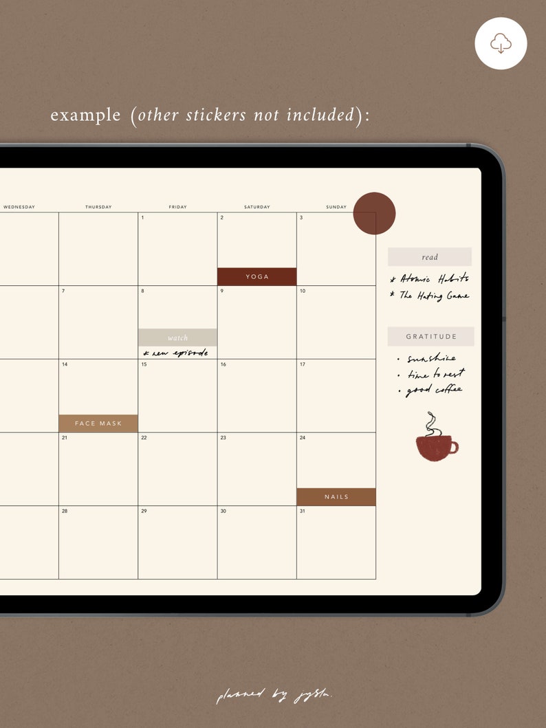 Self Care (earthy) | Digital Label Stickers Goodnotes Planners Notebook ...