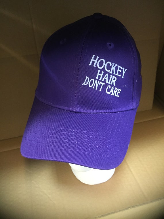 Hockey Hair Don T Care Youth Atc Ball Cap Etsy