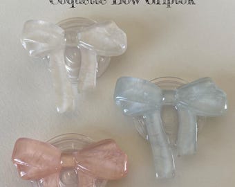 Coquette Bow Phone Grip / Pearly Ribbon Griptok compatibile con MagSafe