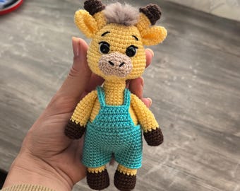 Crochet Giraffe Positive With Desk Decorations, Emotional Support Giraffe Plush, Birthday Gift, Gifts For Children, Interesting Gifts - UK