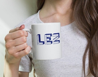 Lesbian Pride Ceramic Mug Lez Pez Funny LGBTQ Gift Bold Queer Humor Cup Pride Month Gift For Lesbian Friend Girlfriend Wife