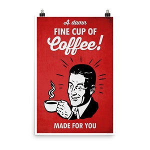 Twin Peaks Poster: A Damn Fine Cup of Coffee, TV Series Art