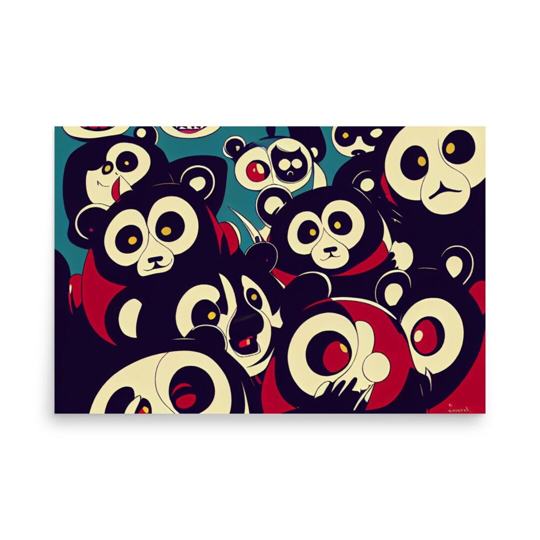 Freaky Panda Freaky Panda Art Print: Matte Poster (unique Wall Decor) - Etsy