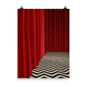 Twin Peaks Poster Print, Red Room, Black Lodge, Chevron Floor Pattern, Twin Peaks. Fire Walk with Me, the Good Dale is in the Black Lodge