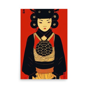 Japanese Girl Poster, Asian Girl Print, Asian Girl Poster, Traditional Japanese, Japanese Poster, Chinese Poster, Japanese Geisha