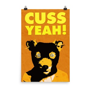 Fantastic Mr. Fox Poster Print, Cuss Yeah! Wes Anderson movie poster