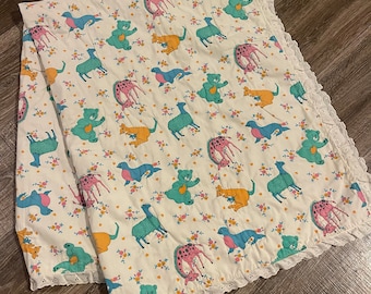 Vintage baby nursery crib quilt